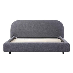 CBD8398-YO King Bed Frame - Charcoal Pepper Boucle - Furniture Castle