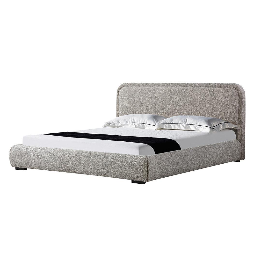 CBD8399-YO King Bed Frame - Olive Brown Boucle - Furniture Castle