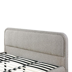 CBD8399-YO King Bed Frame - Olive Brown Boucle - Furniture Castle