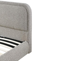 CBD8399-YO King Bed Frame - Olive Brown Boucle - Furniture Castle