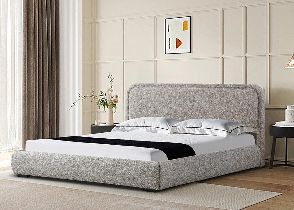 CBD8399-YO King Bed Frame - Olive Brown Boucle - Furniture Castle