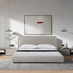 CBD8399-YO King Bed Frame - Olive Brown Boucle - Furniture Castle