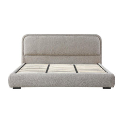 CBD8399-YO King Bed Frame - Olive Brown Boucle - Furniture Castle