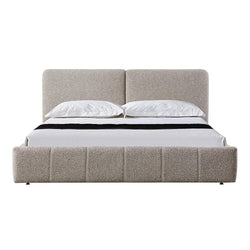 CBD8401-YO King Bed Frame - Olive Brown Boucle - Furniture Castle