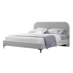 CBD8403-YO King Bed Frame - Olive Brown Boucle - Furniture Castle