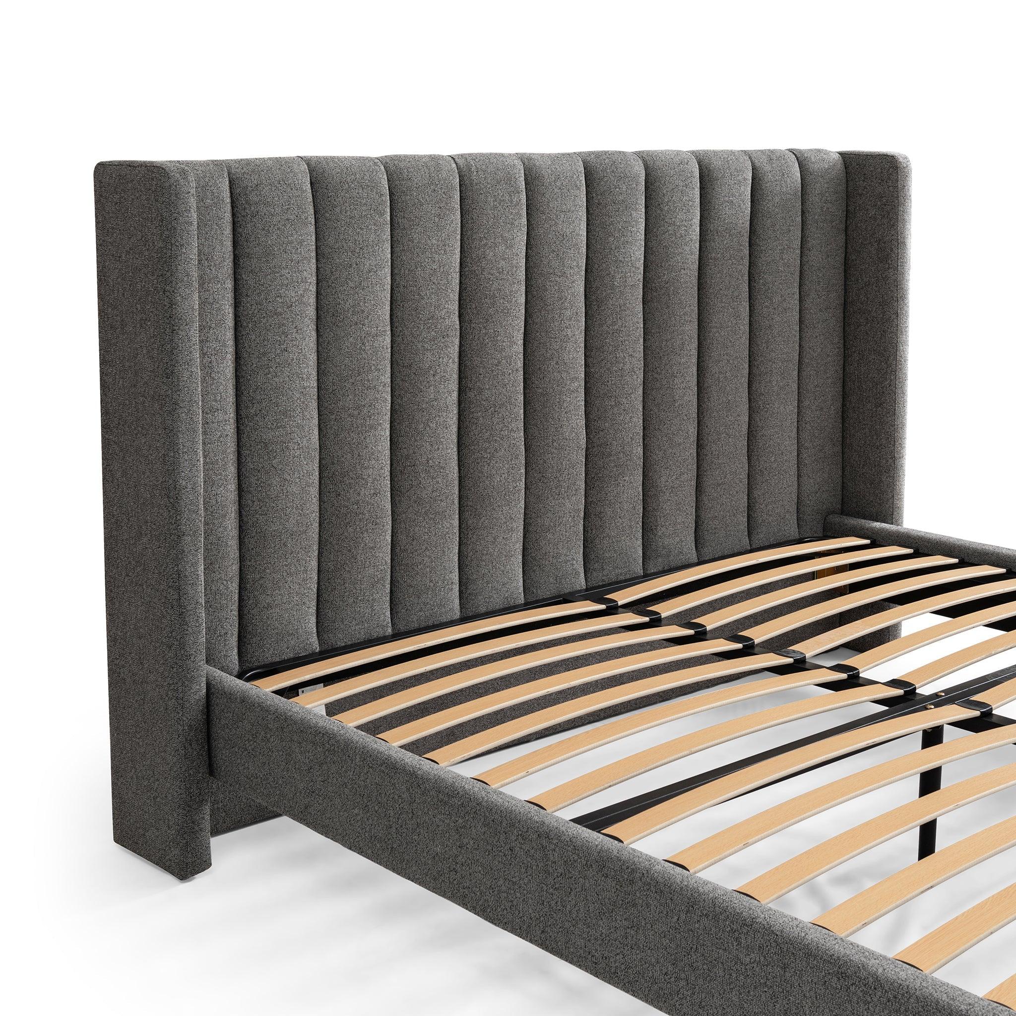 CBD8542-MI King Bed Frame - Spec Charcoal - Furniture Castle