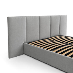 CBD8544-MI King Sized Bed Frame - Spec Grey with Storage - Furniture Castle