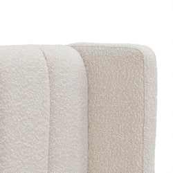 CBD8609-MI King Sized Bed Frame - Snow Boucle - Furniture Castle