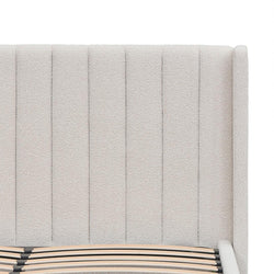CBD8609-MI King Sized Bed Frame - Snow Boucle - Furniture Castle
