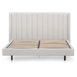 CBD8609-MI King Sized Bed Frame - Snow Boucle - Furniture Castle