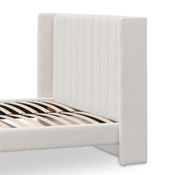 CBD8609-MI King Sized Bed Frame - Snow Boucle - Furniture Castle