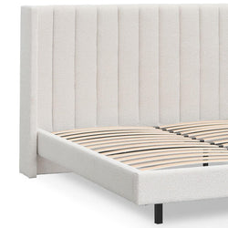 CBD8609-MI King Sized Bed Frame - Snow Boucle - Furniture Castle