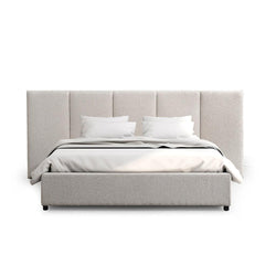 CBD8757-MI King Bed Frame - Clay Grey with Storage - Furniture Castle