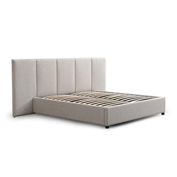 CBD8757-MI King Bed Frame - Clay Grey with Storage - Furniture Castle