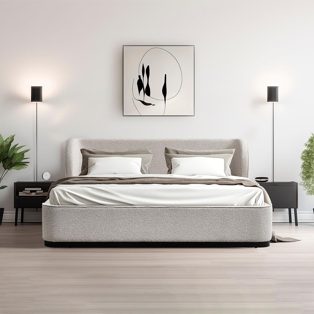 CBD8760-MI Queen Bed Frame - Clay Grey - Furniture Castle