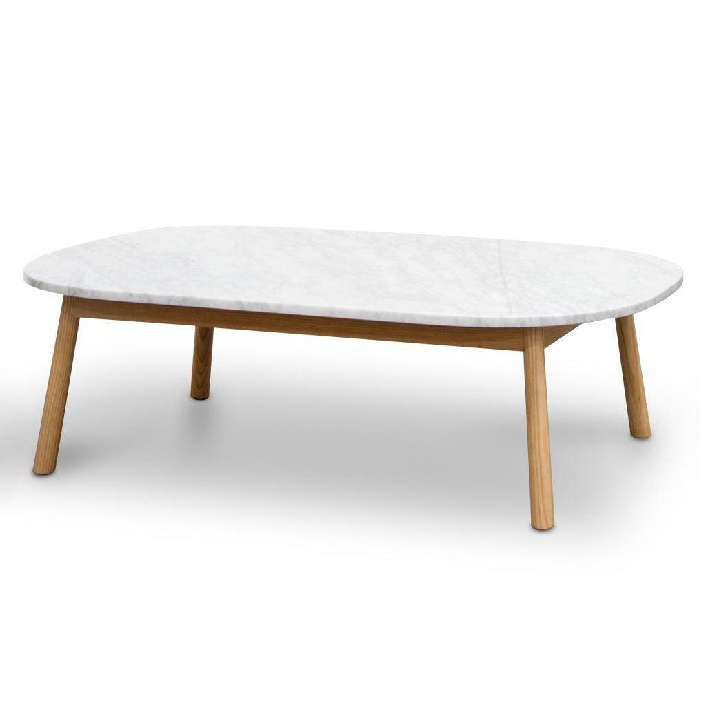 CCF2012-SD 110cm Marble Coffee Table - Natural Base - Furniture Castle