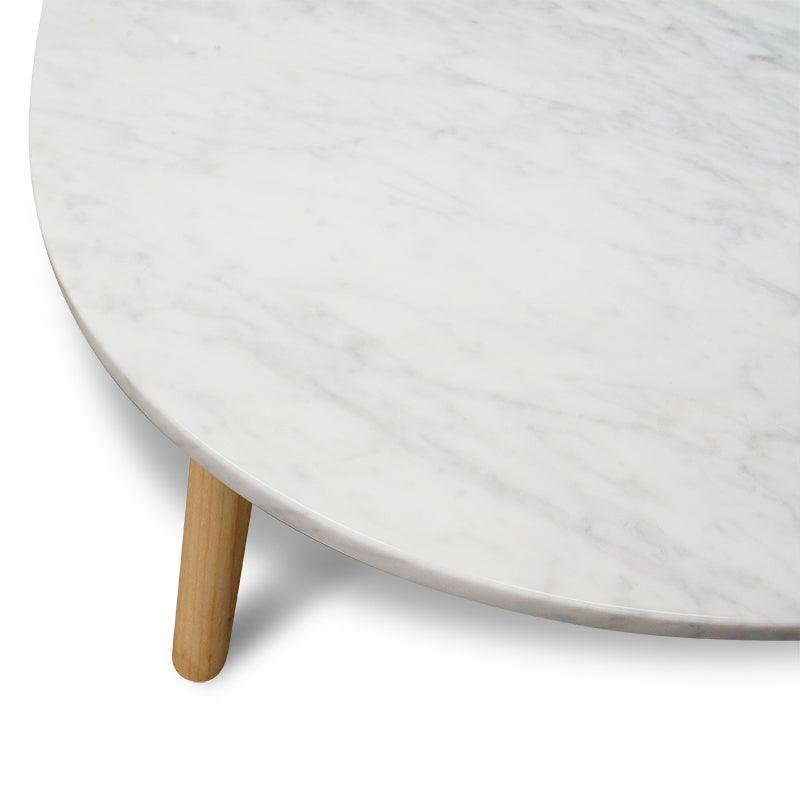 CCF2012-SD 110cm Marble Coffee Table - Natural Base - Furniture Castle