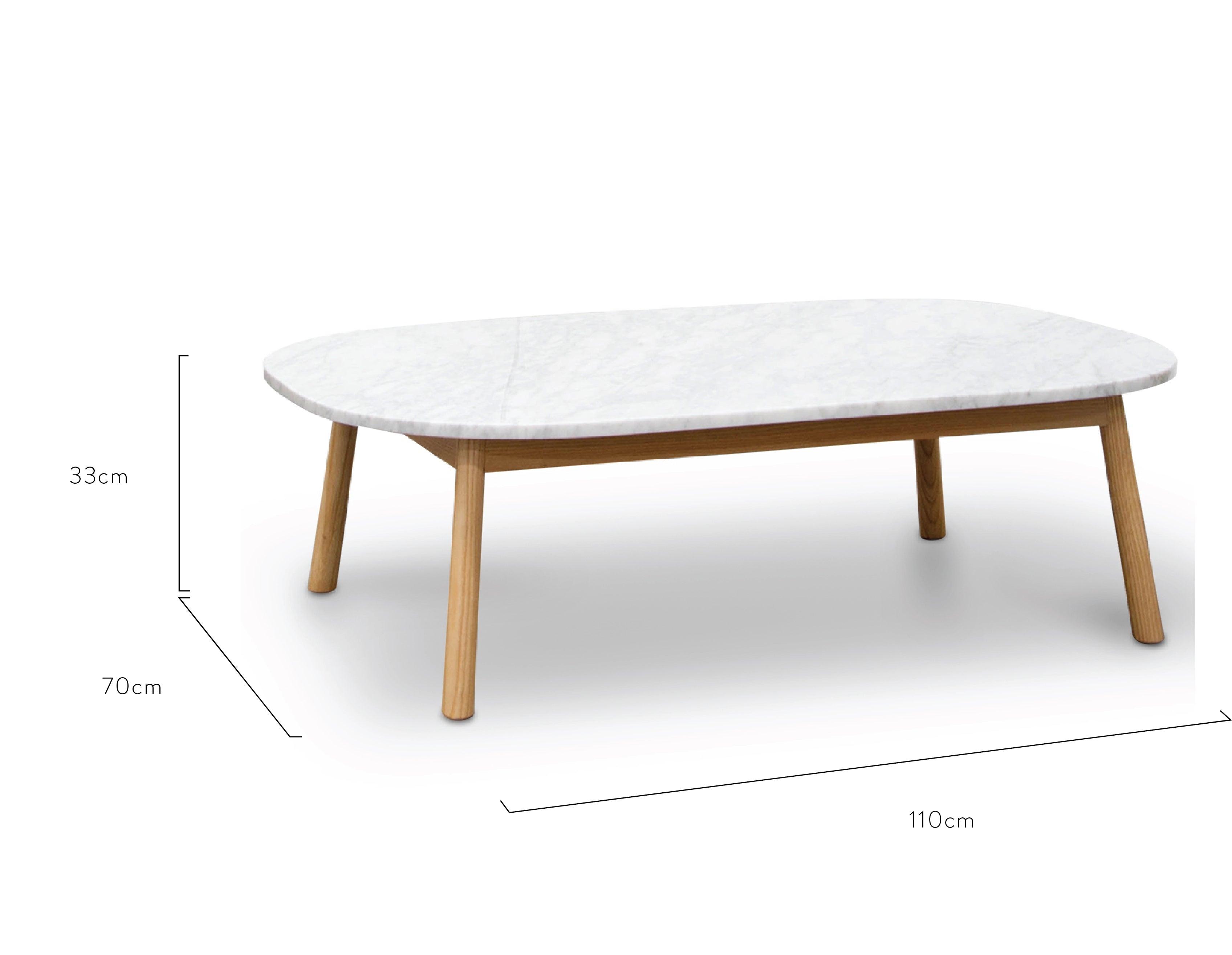 CCF2012-SD 110cm Marble Coffee Table - Natural Base - Furniture Castle