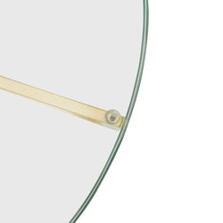 CCF2352-KS 85cm Glass Round Coffee Table - Gold Base - Furniture Castle