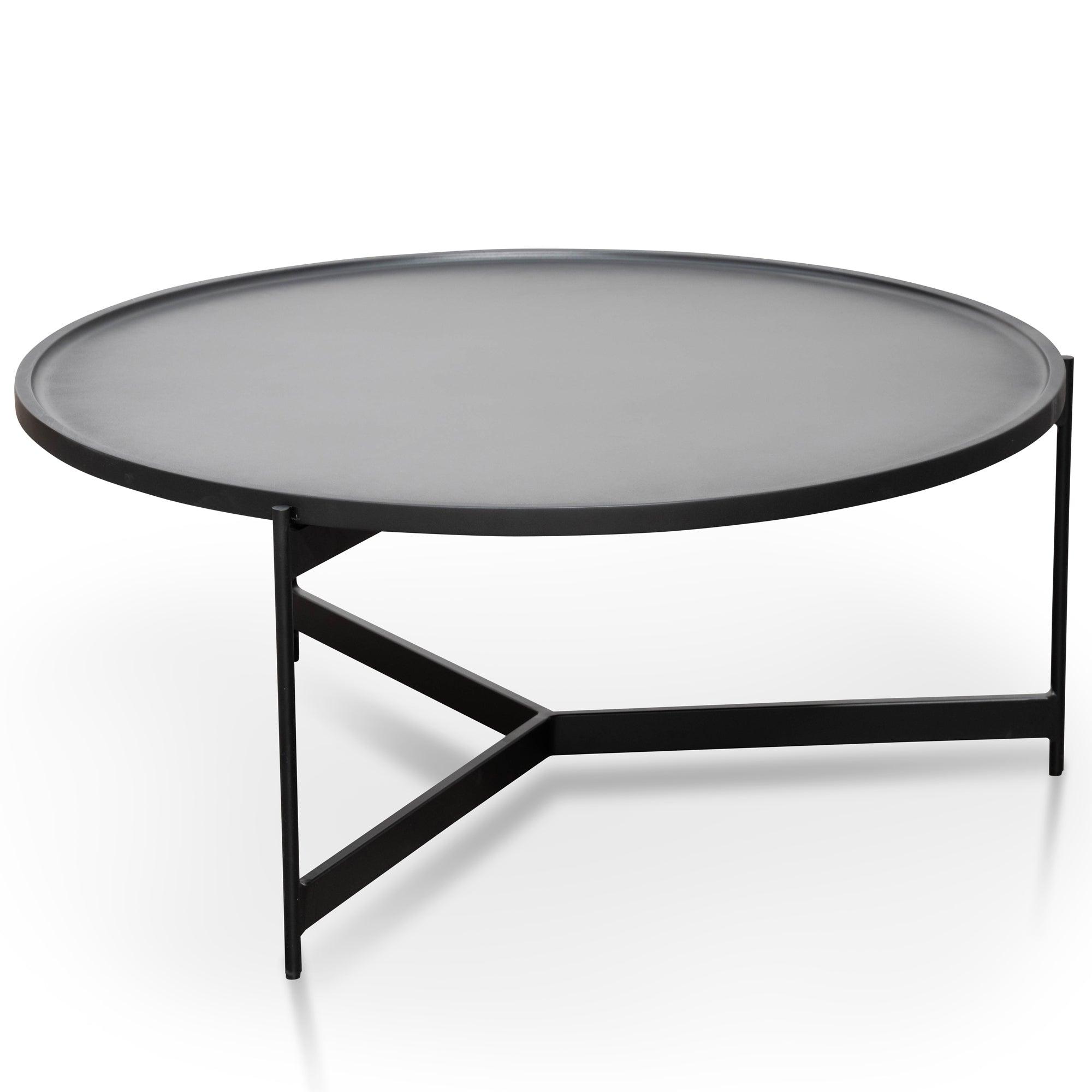 CCF2564-SU 90cm Coffee Table - Matt Black - Furniture Castle