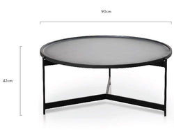 CCF2564-SU 90cm Coffee Table - Matt Black - Furniture Castle