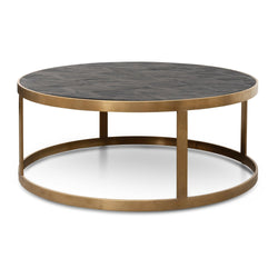 CCF2794-NI - Coffee Table - Black - Golden Base - Furniture Castle