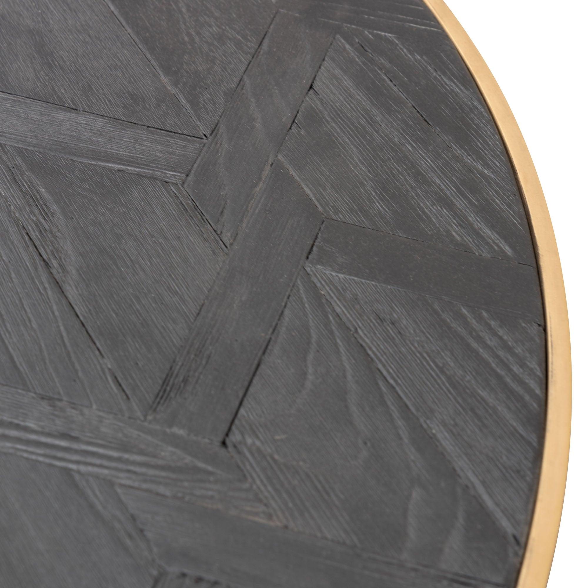 CCF2794-NI - Coffee Table - Black - Golden Base - Furniture Castle