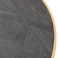 CCF2794-NI - Coffee Table - Black - Golden Base - Furniture Castle