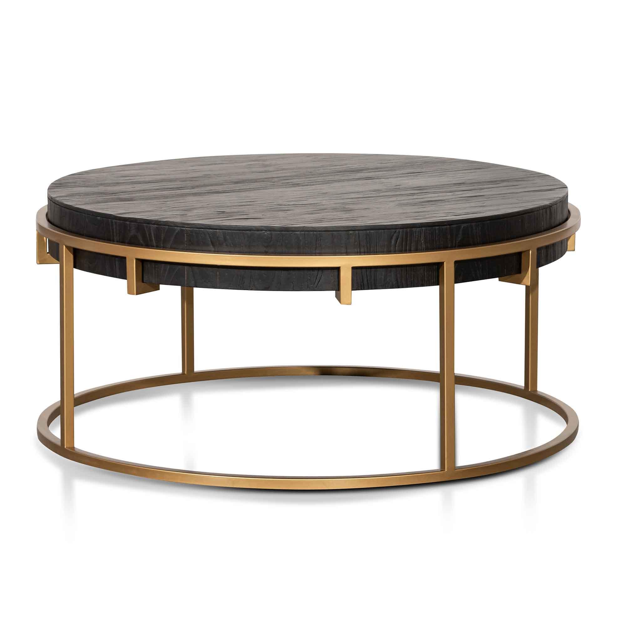CCF2933-NI 100cm Round Coffee Table - Golden - Furniture Castle