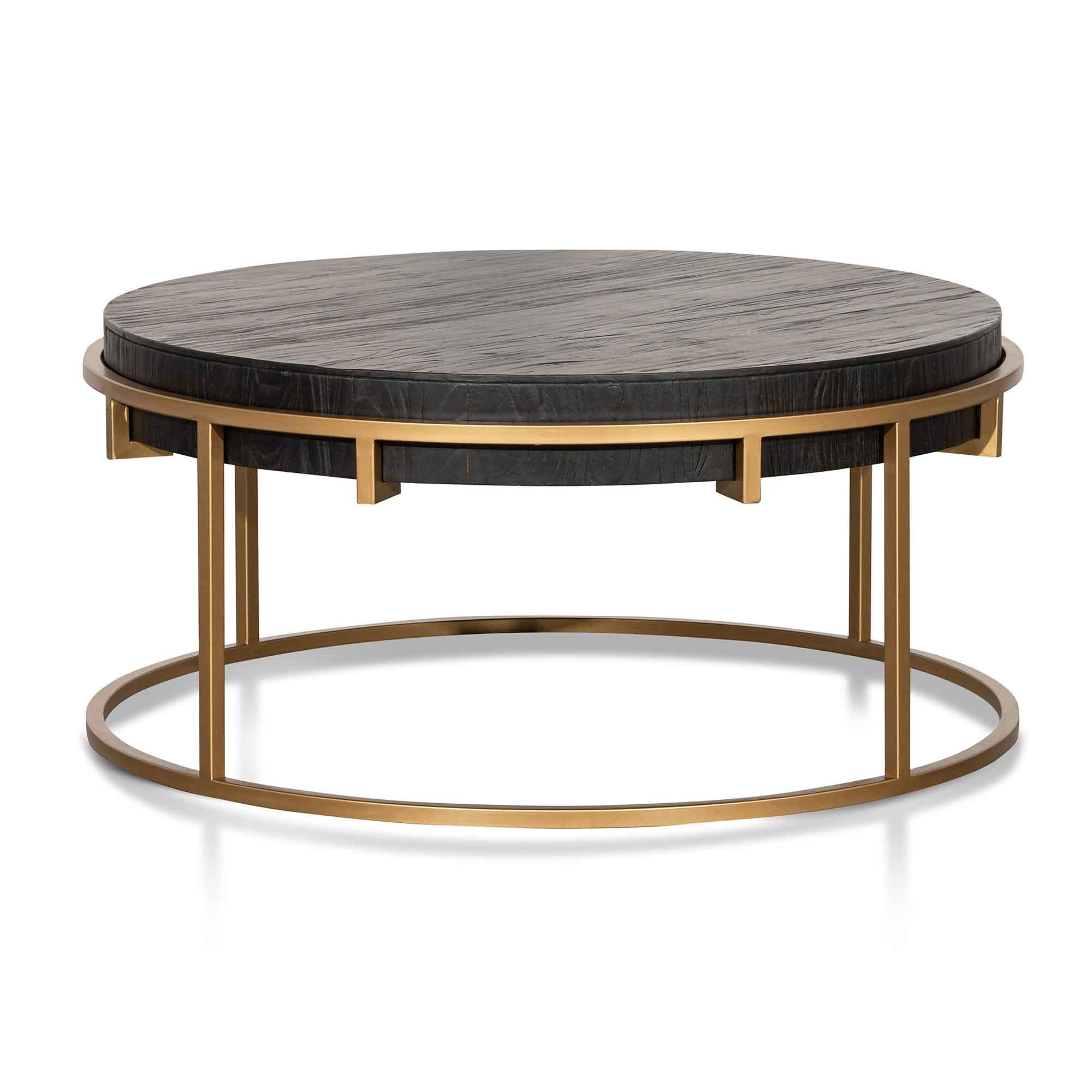 CCF2933-NI 100cm Round Coffee Table - Golden - Furniture Castle