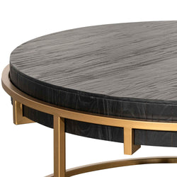 CCF2933-NI 100cm Round Coffee Table - Golden - Furniture Castle