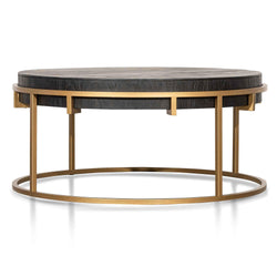 CCF2933-NI 100cm Round Coffee Table - Golden - Furniture Castle