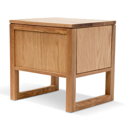 CCF490 2 Drawer Wooden Bedside Table - Natural Oak - Furniture Castle