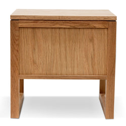 CCF490 2 Drawer Wooden Bedside Table - Natural Oak - Furniture Castle