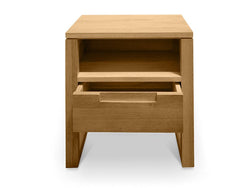 CCF500 1 Drawer Wooden Bedside Table - Natural Oak - Furniture Castle