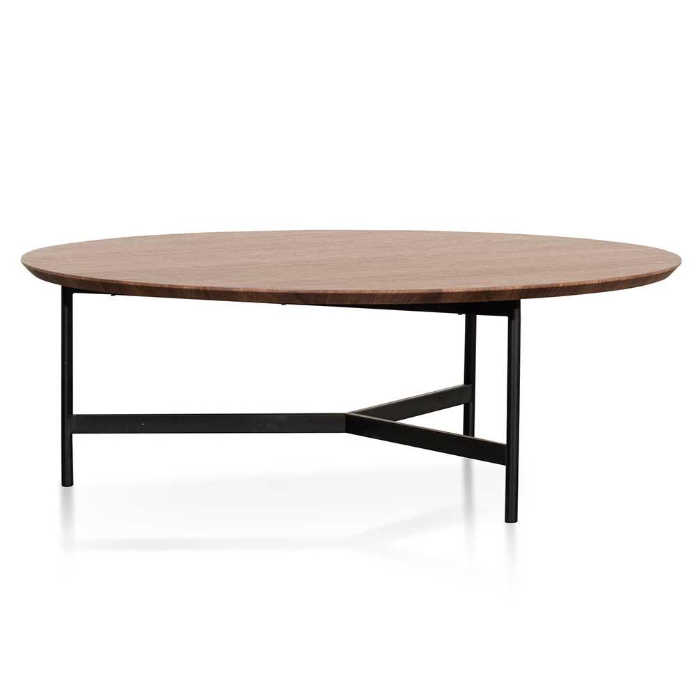 CCF6422-CN 100cm Wooden Round Coffee Table - Walnut - Furniture Castle