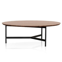 CCF6422-CN 100cm Wooden Round Coffee Table - Walnut - Furniture Castle