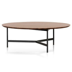 CCF6422-CN 100cm Wooden Round Coffee Table - Walnut - Furniture Castle