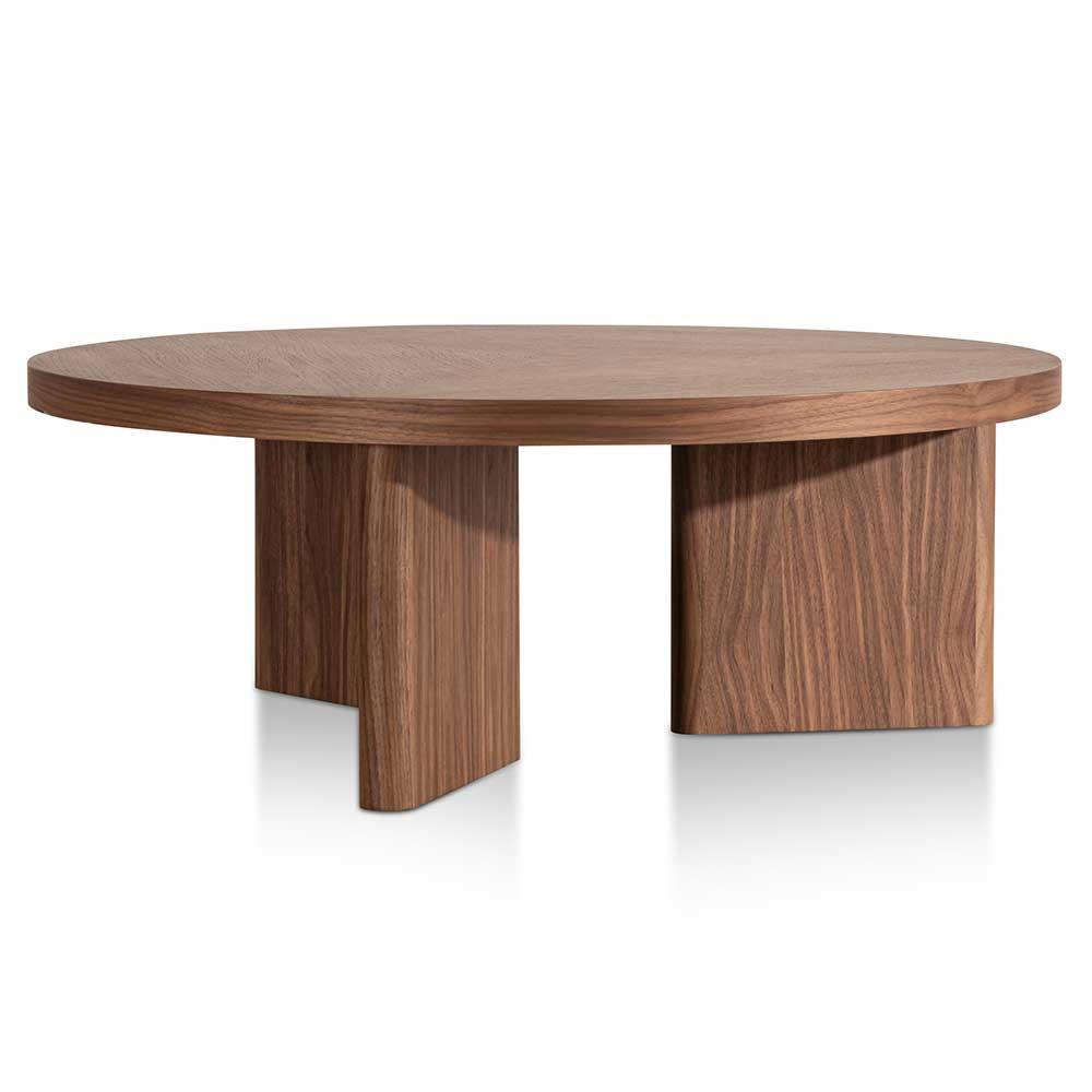 CCF6426-CN 100cm Wooden Round Coffee Table - Walnut - Furniture Castle