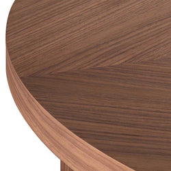 CCF6426-CN 100cm Wooden Round Coffee Table - Walnut - Furniture Castle