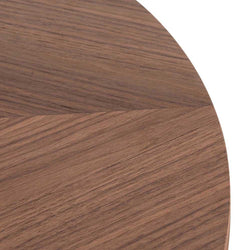 CCF6426-CN 100cm Wooden Round Coffee Table - Walnut - Furniture Castle