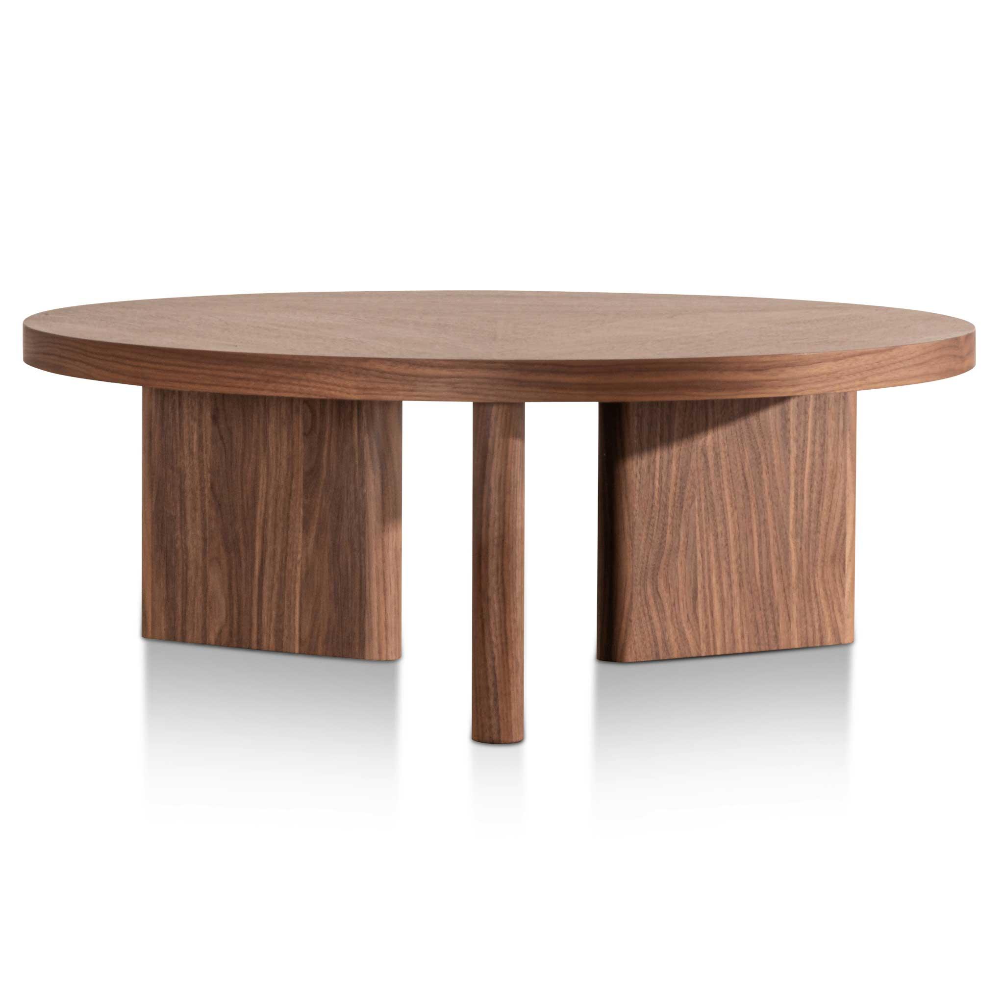 CCF6426-CN 100cm Wooden Round Coffee Table - Walnut - Furniture Castle