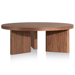 CCF6426-CN 100cm Wooden Round Coffee Table - Walnut - Furniture Castle
