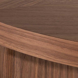 CCF6426-CN 100cm Wooden Round Coffee Table - Walnut - Furniture Castle