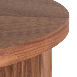 CCF6426-CN 100cm Wooden Round Coffee Table - Walnut - Furniture Castle