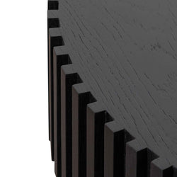 CCF6453-CN Oak Round Coffee Table - Black - Furniture Castle