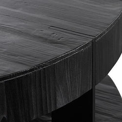 CCF6482-NI 100cm Round Coffee Table - Full Black - Furniture Castle