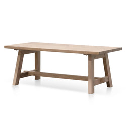 CCF6553-SI 1.2m Wooden Coffee Table - Washed Natural - Furniture Castle