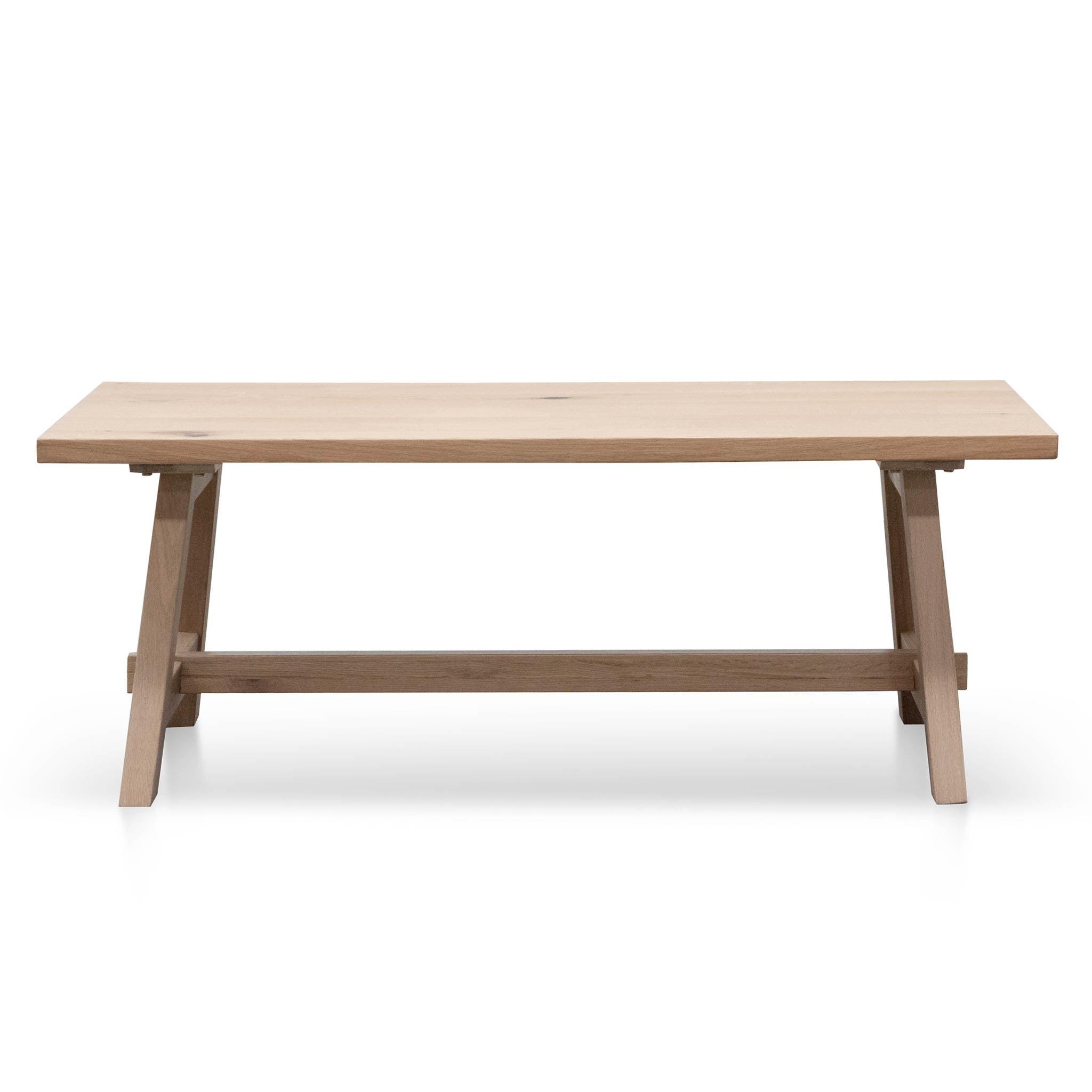 CCF6553-SI 1.2m Wooden Coffee Table - Washed Natural - Furniture Castle