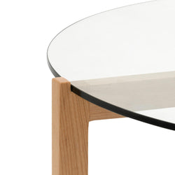 CCF6730-DW 103cm Round Glass Top Coffee Table - Furniture Castle